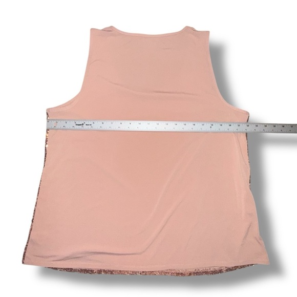NWT LANE BRYANT Sequin Knit & Woven Tank - Rose Gold 18/20 - Picture 15 of 16